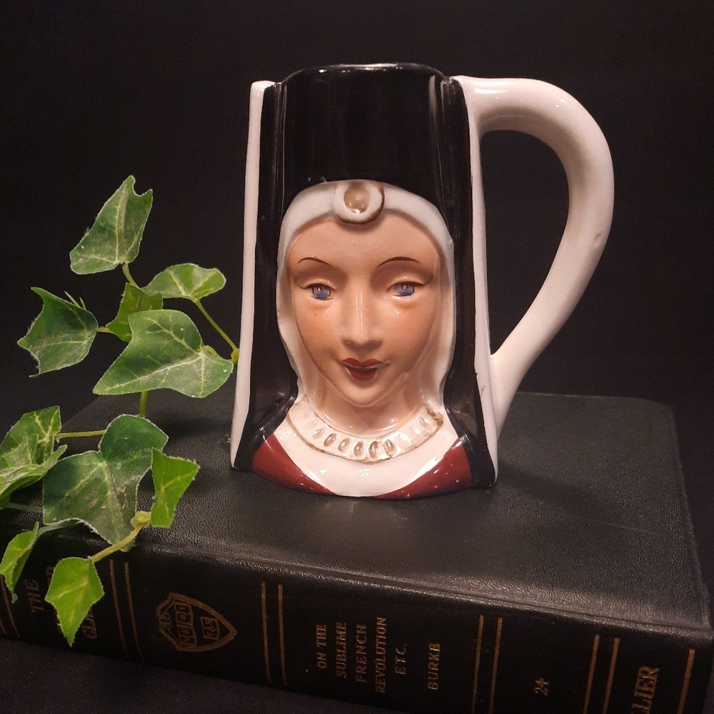 Toby Queen Figural Head Ceramic Mug ~ Nasco ~ Japan